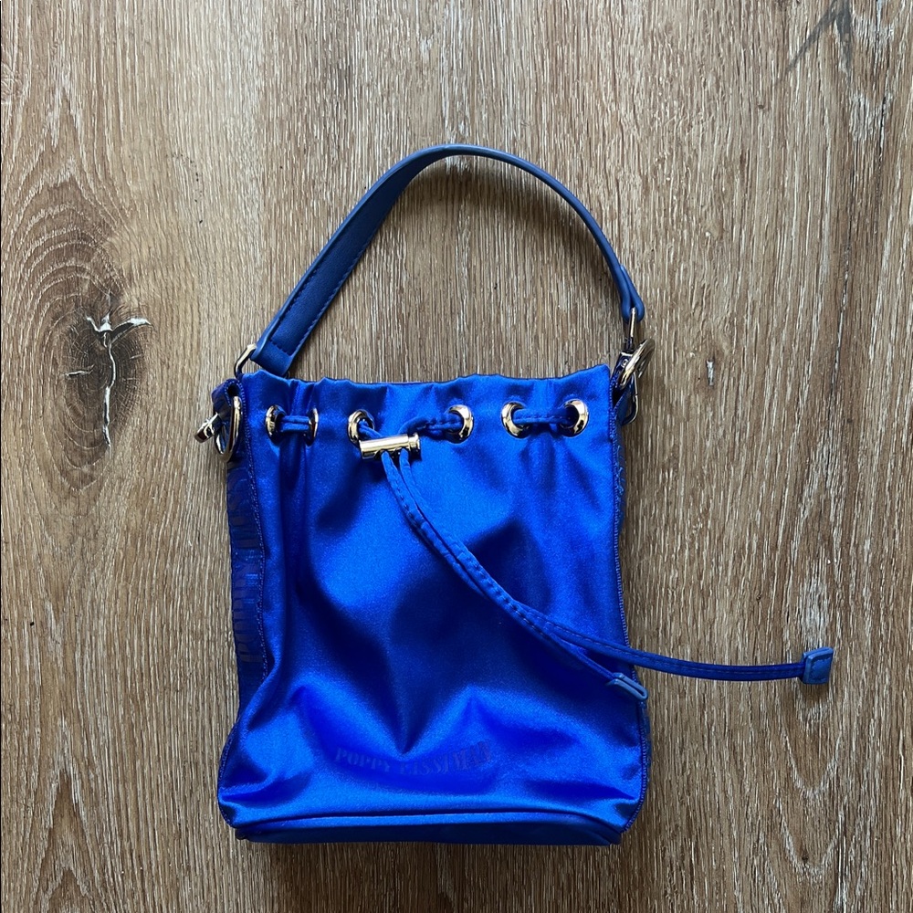 Poppy Lissiman Vibrant Blue Satin Shoulder Bag